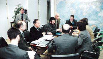 Visita de Crefco y Creloc a la comisaria europea de Transportes, el 8 de febrero de 2000.